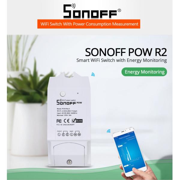 Smart Pow R2 16a 3500w Wifi Switch Controller Real Time Power Consumption Monitor Measurement