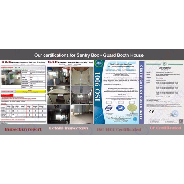 Outdoor Movable Security Guard Booth Stainless Steel Waterproof