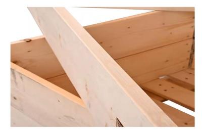 Heat Treated Wooden Crate Box Stackable  Wooden Shipping Crates