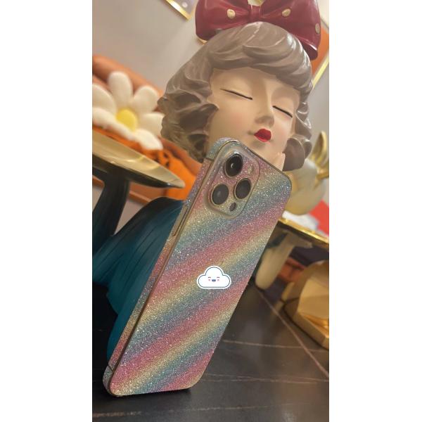 Flash Powder Phone Back Film Border Protection Sticker For 11 Pro Max