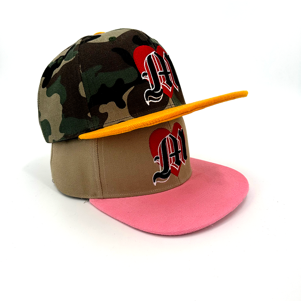 Embroidered Snapback Hat 3D Custom Logo Men Women Sports Baseball Flat Brim Adjustable Cap