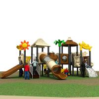Enfants extérieurs de jouets de parc d'attractions de château de glissière de terrain de jeu
