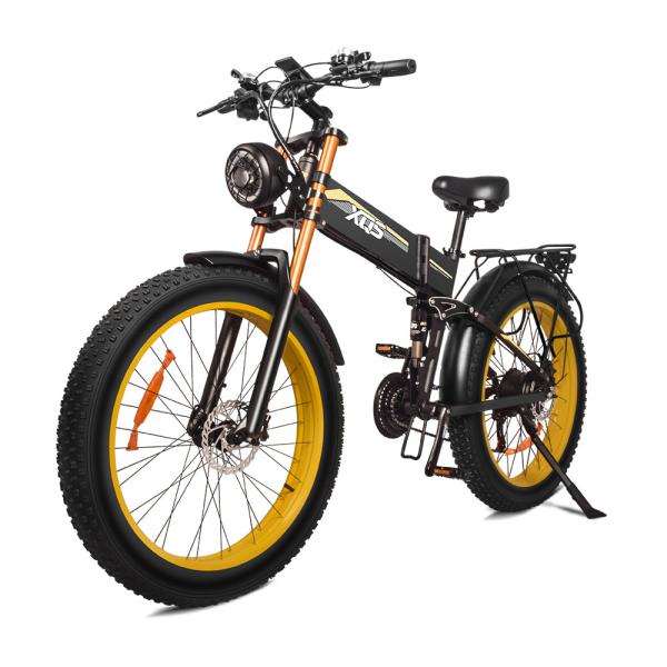 750W Motor 14AH/48V 26 Inch Wheel Folding Electric Bike 60-90km