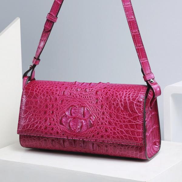 Genuine Crocodile Skin Lady Small Flap Purse Authentic Alligator Leather Women Sling Shoulder Bag Female Cross Body Bag