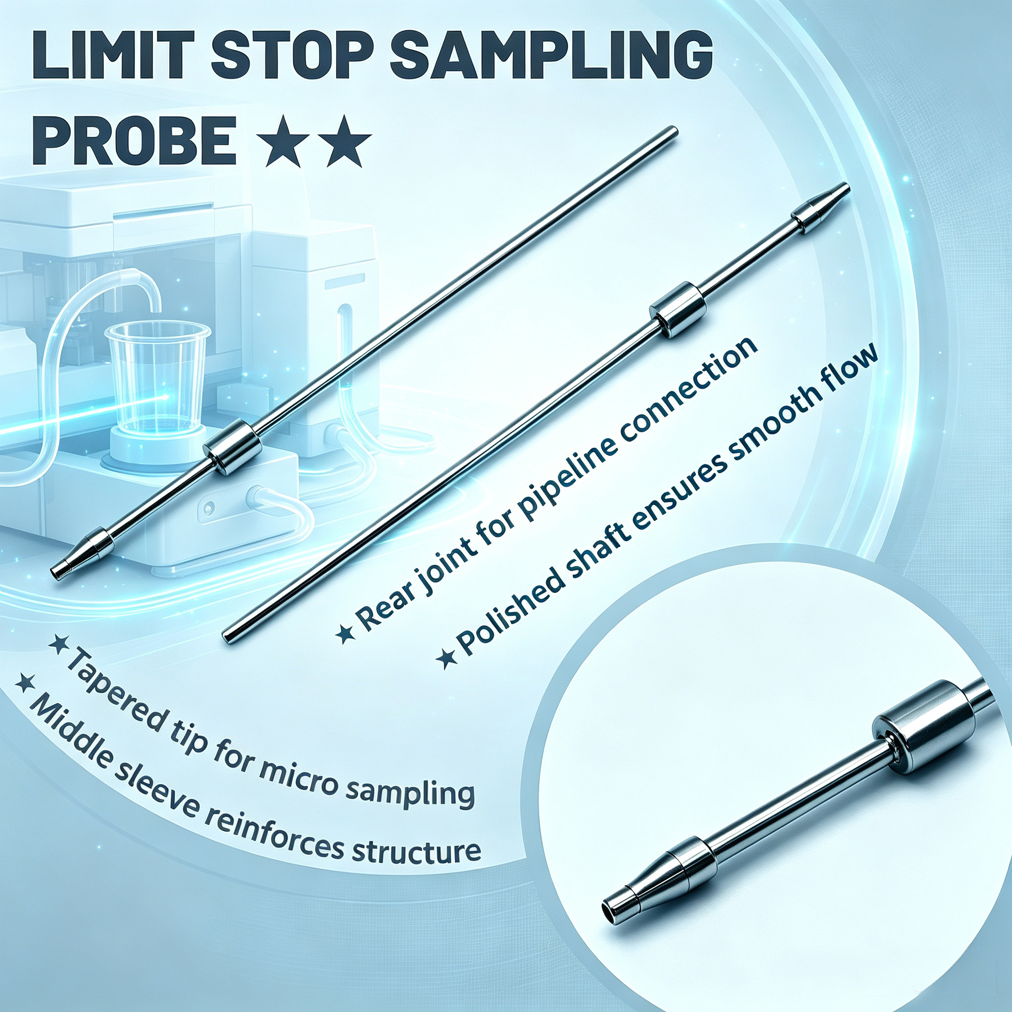 Customized Fixed Collar Sampling Probe With Precision Machining