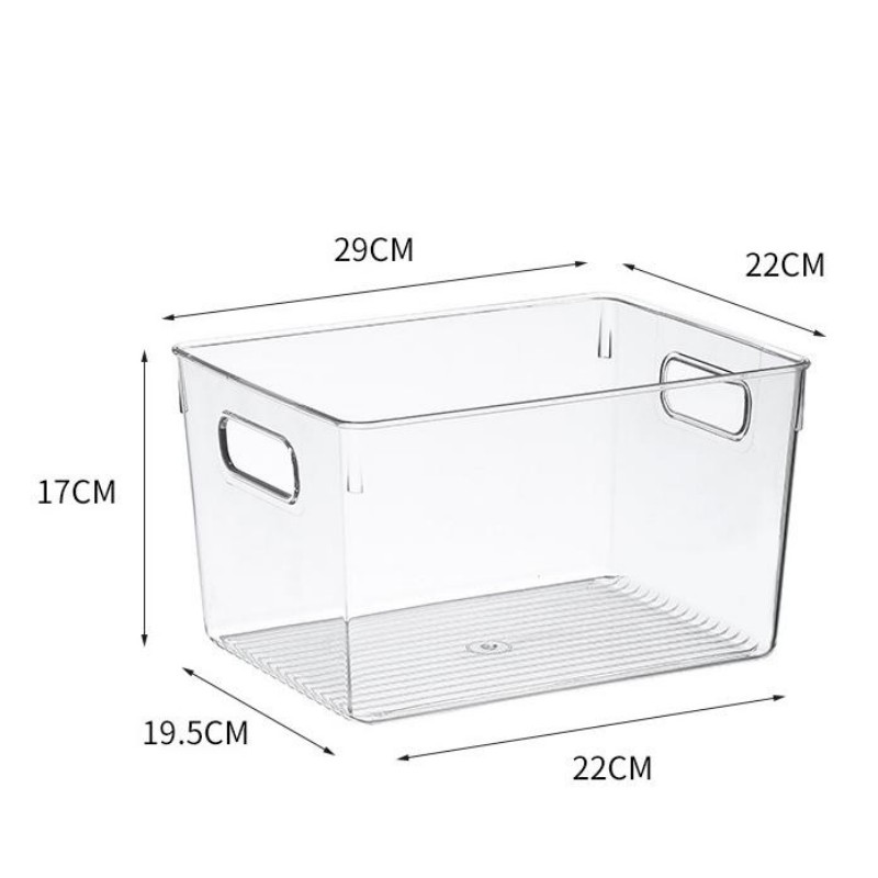 Desktop Acrylic Transparent Cosmetic Mask Storage Box Bathroom Bathroom Oversized Handle Storage Basket