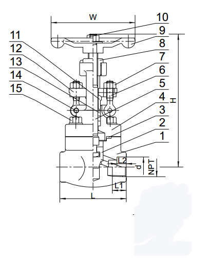 800LB LF2 A105N,OS / Y Bolted Bonnet Water Gate Valve Regular Port Sturdy Design/forged steel gate valve