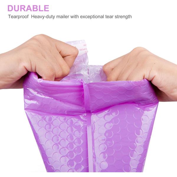 TSCX Plastic Packaging Bags Bubble Wrapp Mailer Packing Supplies with Bubbles Bubble Mailer Purple