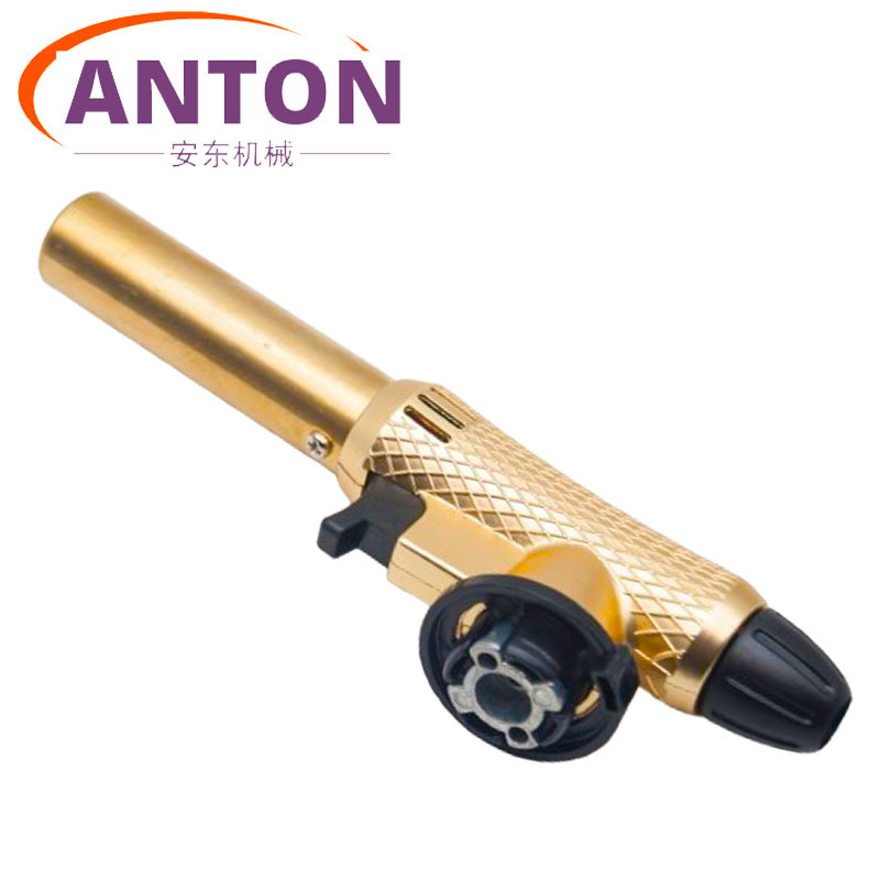 Golden Brass Style Butane Torch Head With Auto Piezo Ignition