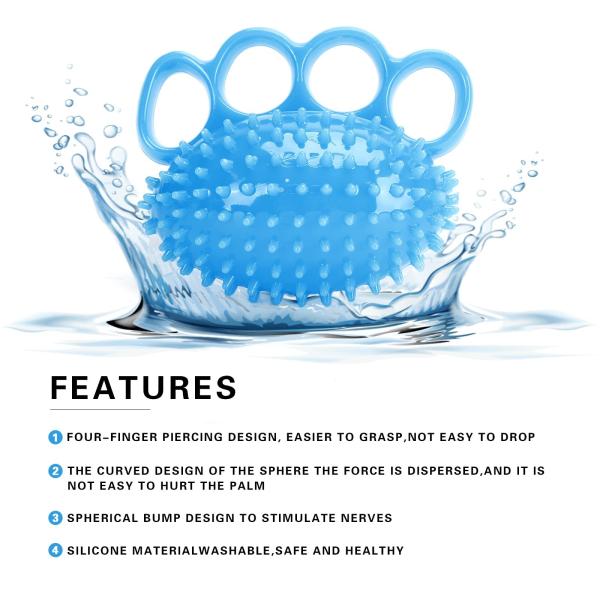 Silicone TPE Hand Exercise Ball Finger Therapy Ball Stress Relief Grip Strength Ball
