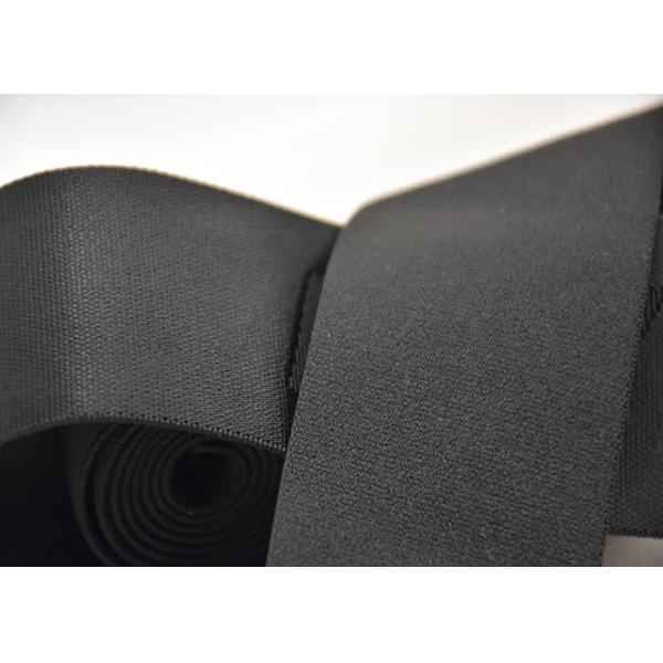 Изготовленная на заказ заклеймленная эластичная резиновая лента жаккарда логотипа 52mm с двойным, который встали на сторону материалом