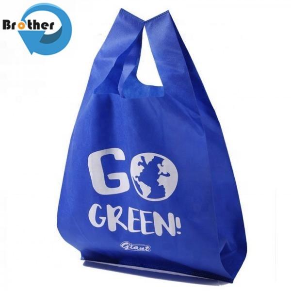 Cheap Price Emboss Non Woven Advertisement Bag Big Size PP Non Woven Shopping T-Shirt Bags for Supermarket