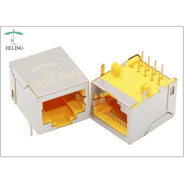 Side Entry Right Angle RJ45 Connector , Network RJ45 90 Degree Adapter