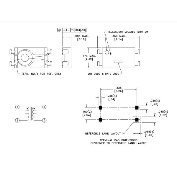 Transformateur de modem analogique de 750340848 SMD pour le stockage de l'énergie de grille