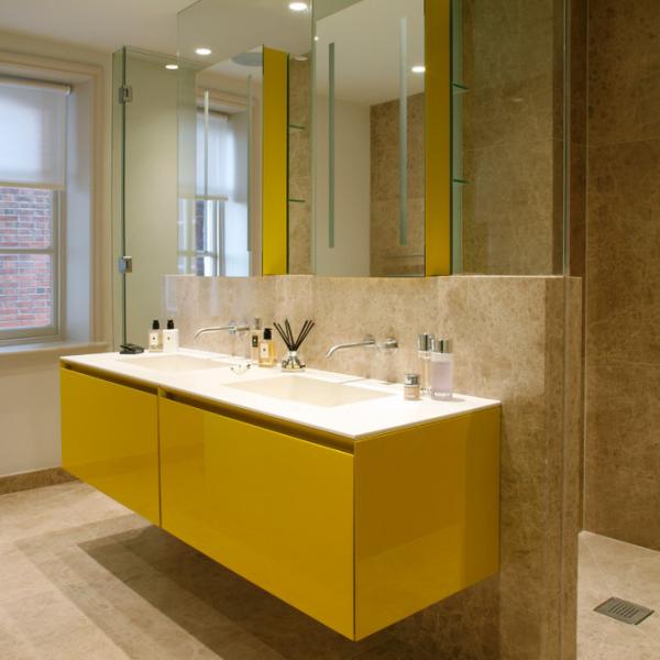 Simple Washroom Modern Bathroom Vanity Wall Mounted Glass Bathroom Cabinets
