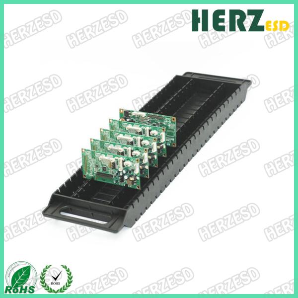 ESD PCB Racks Plastic PCB Tray Anti Static Black PCB Holder