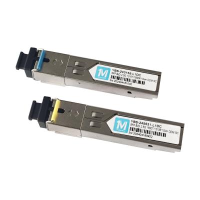 2.5G BIDI 10km 1310nm/1550nm SC Connector DDM WDM Simplex Optical Module