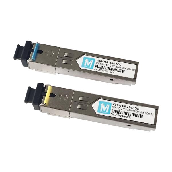 2.5G BIDI 10km 1310nm/1550nm SC Connector DDM WDM Simplex Optical Module