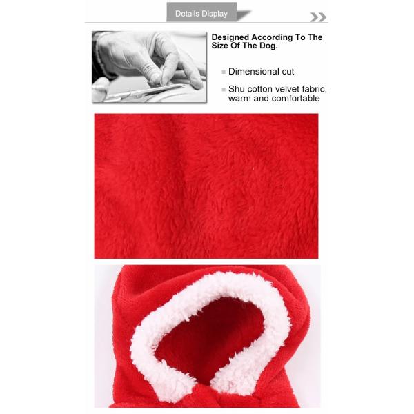 100% Cotton Soft Pet Christmas Clothes Jackets For Small Dogs Cats