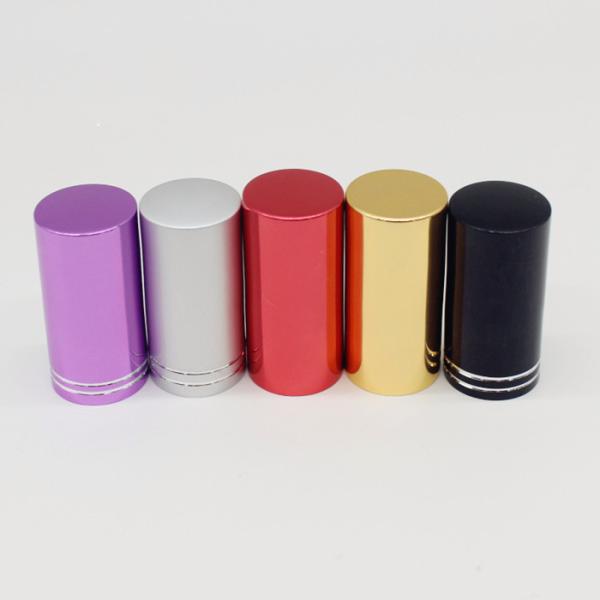 Cylindrical Perfume Bottle Tops Aluminium 24mm Plastic Caps Customized
