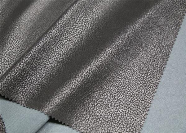 Imitation Flocking Polyurethane Leather Fabric 0.7 Mm Thickness For Jacket