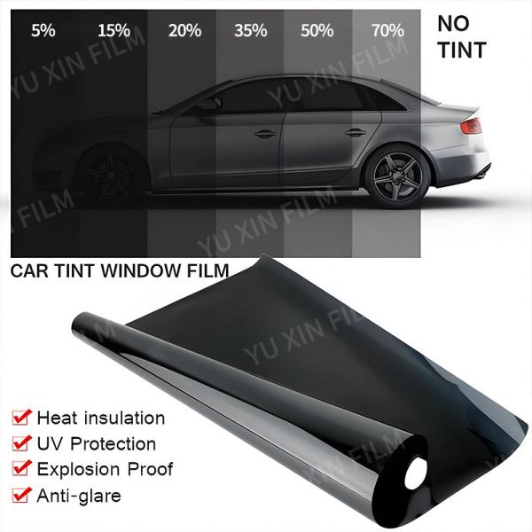 1.52x30m Car Window Nano Ceramic Film UV 99% Explosion Proof Anti Heat OEM Logo