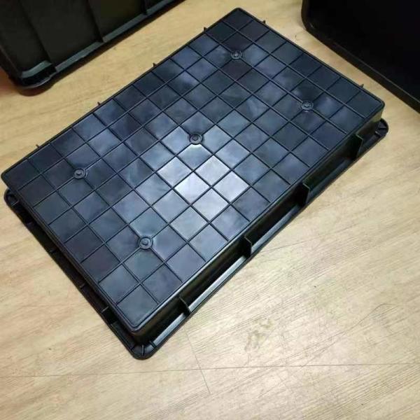 Esd Container Permanent Antistatic Black Esd Plastic Electronic Tote Conductive Carrying Caseesd Storage Box With Lid