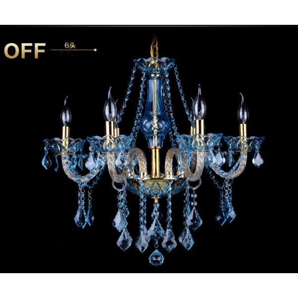 LED E14 Glass Metal Crystal Chandelier Lamp For Wedding Lobby