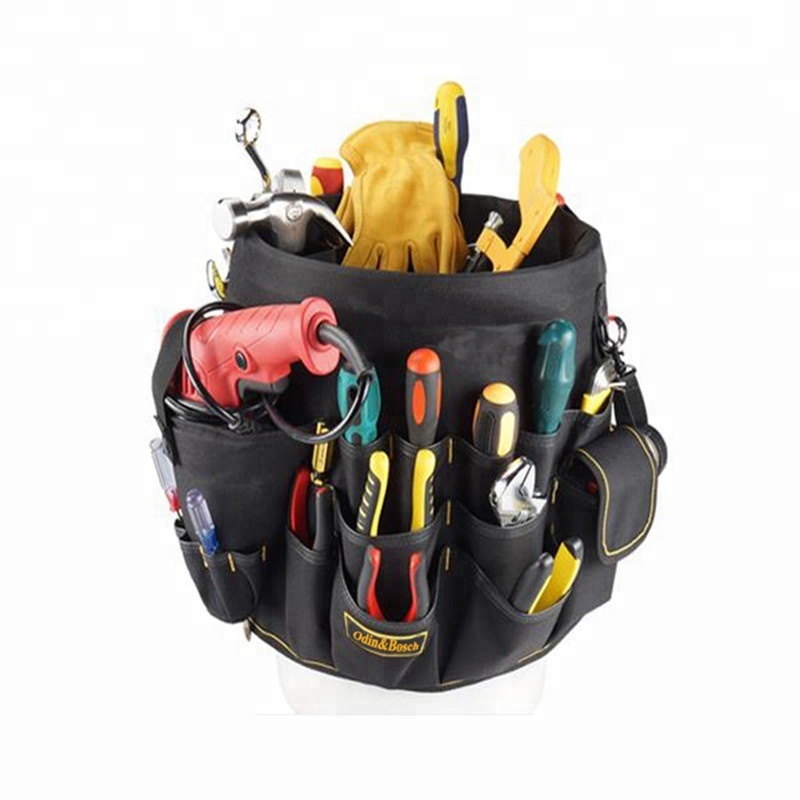 Customized Carpenter Gardening Plumber Tool Kit Heavy Duty Organizer Electrician Bucket Bag Tools