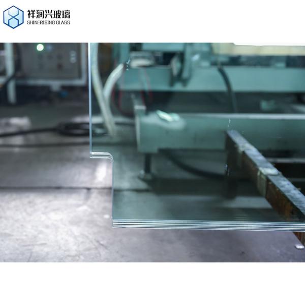 Flat Tempered Glass for Railing Partition Canopy Curtain Wall Double Low Iron Laminated