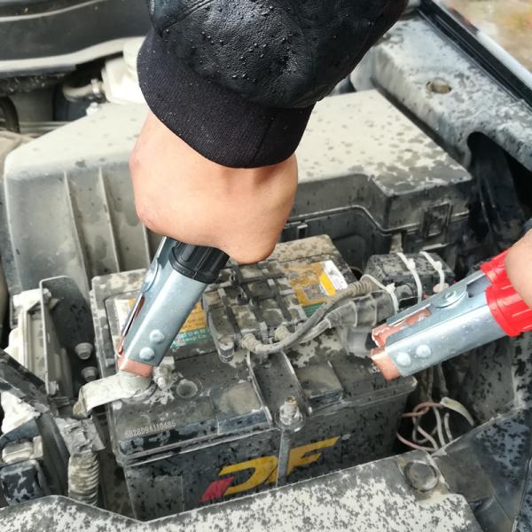 Plastic Insulated Coated Copper Boots Car Battery Alligator Clip Test Clamp 300A Rated