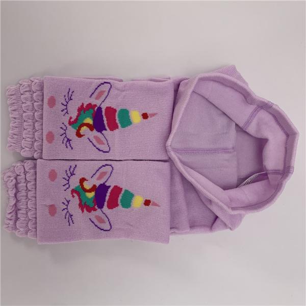 Cartoon Pattern Knitted Girls' Tights for School and Outdoor Activities
