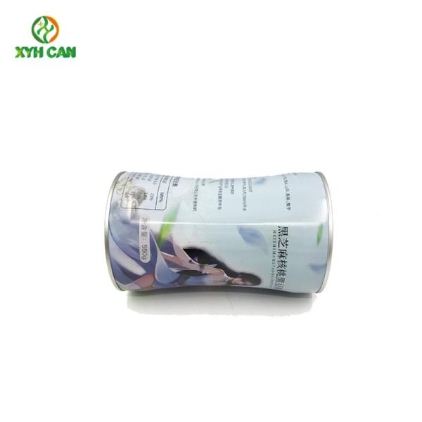 Milk Powder Tin Can Small Waist Metal Milk Powder Tin Can with Colorful Cap