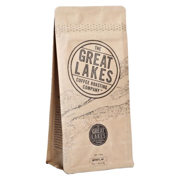 Eco Friendly Coffee Bean Packaging Pouch Compostable Recyclable With Pull Tab Ziplock