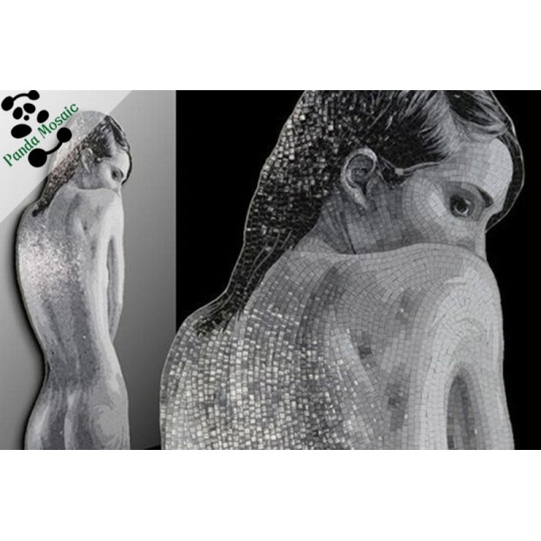 Sexy Lady Mosaic Art Glass Painting Mosaic Custom Wall Mural Mosaic Tile