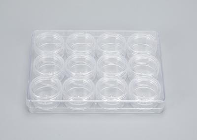 Frascos de creme cosméticos redondos claros com material da tampa 10g 15g picosegundo