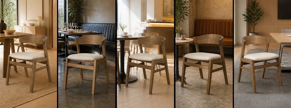 Curved Wood Back Dining Chair CYC-028