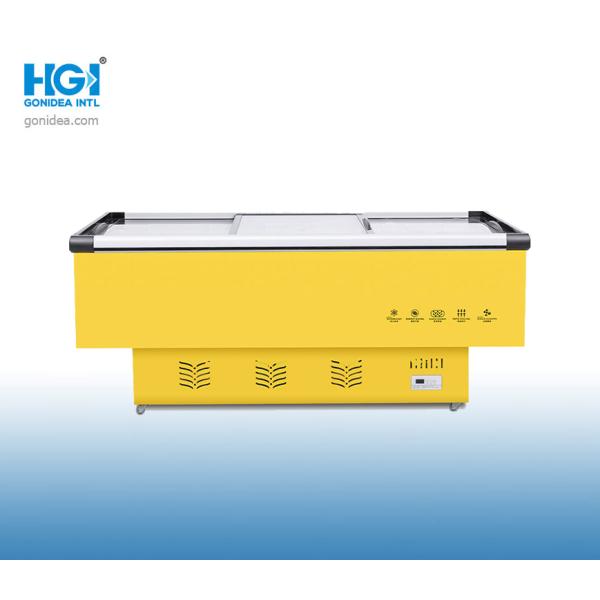 автомобиль замораживателя острова супермаркета 1088L Gonidea размораживает стеклянная дверь 3