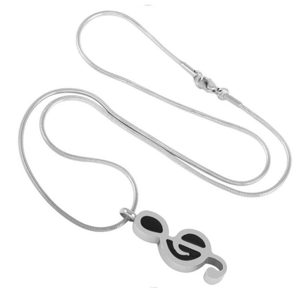 Musical Note Shape Cremation Jewelry For Ashes Funeral Memorial Pendant With Fill Kit
