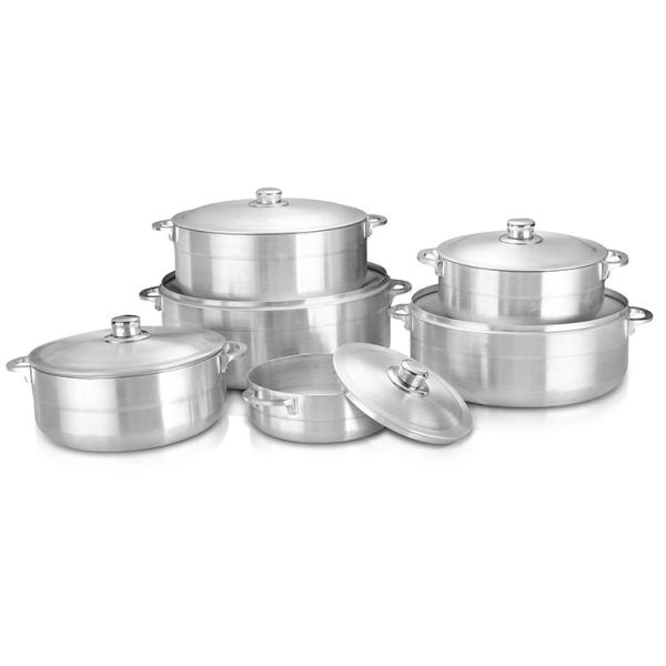 Recyclable Spin Bottom Cookware Pot Alu Material For Kitchen Cooking