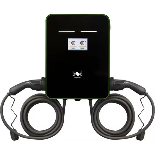 Dual Gun EVSE Chargeur électrique parallèle monté sur le mur 14KW 22KW 44KW WIFI/LAN/4G