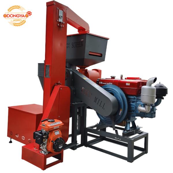 Машина 650kg мельницы риса двигателя дизеля 18HP небольшая в час