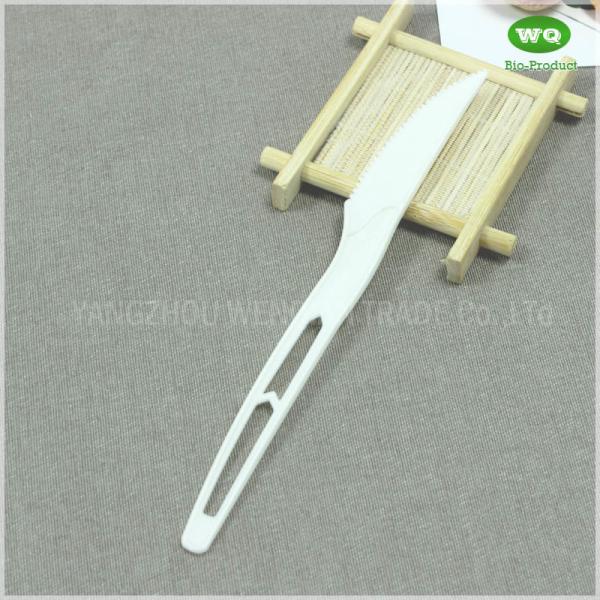 high quality 6 Inch Disposable Nature Color PLA Cutlery Sets-New Product Ideas Eco Friendly Cutlery Knife Fork And Spoon