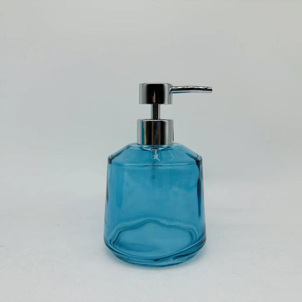 Customized color glass modern bathroom accessories bathroom soap dispenser tumbler round shape