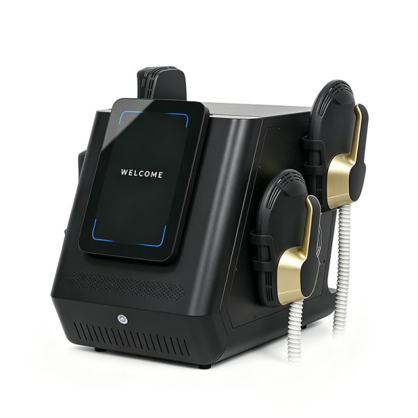 Non-invasive EMS slimming machine, for weight loss, muscle shaping, and fat burning; with four handles for home and commercial use.
