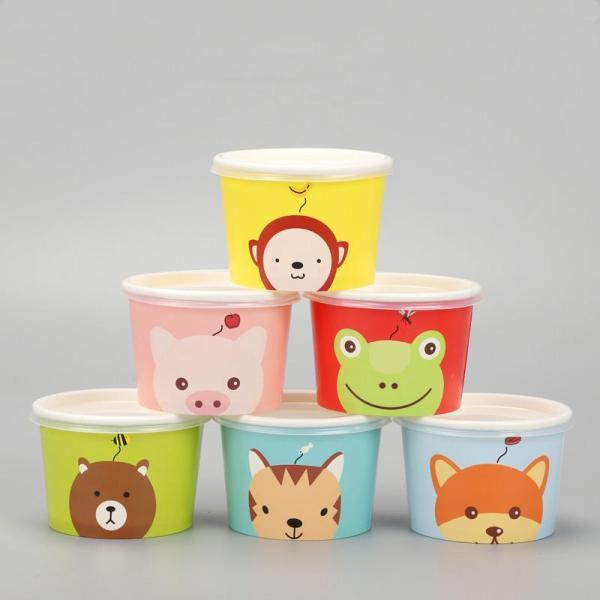 Custom Ice Cream Cup Packaging Disposable Paper Cup Without Lid US Currency US