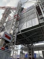 Elevador para edifícios de dois mastros SC800, elevador de material de construção de 8 toneladas