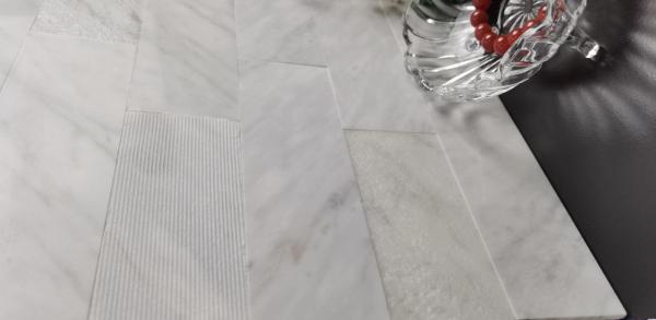White Marble Mosaic Tile 300x300mm Self-Adhesive Wall Decor