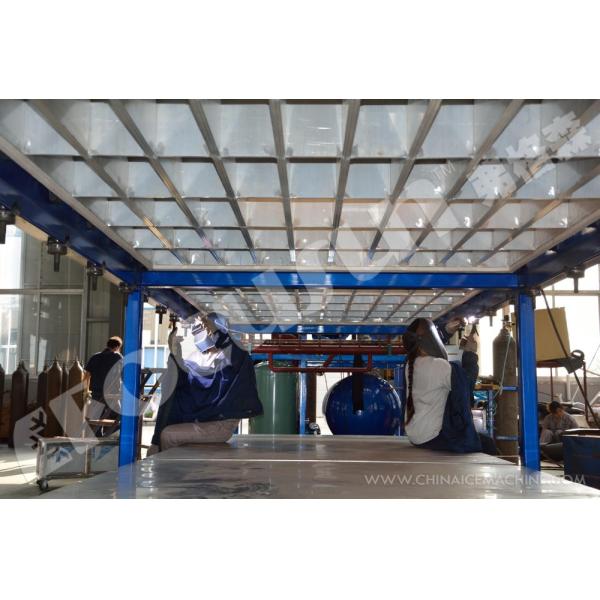 Bitzer Compressor 12000 KG Direct Refrigeration 40 HQ Containerized Block Ice Machine