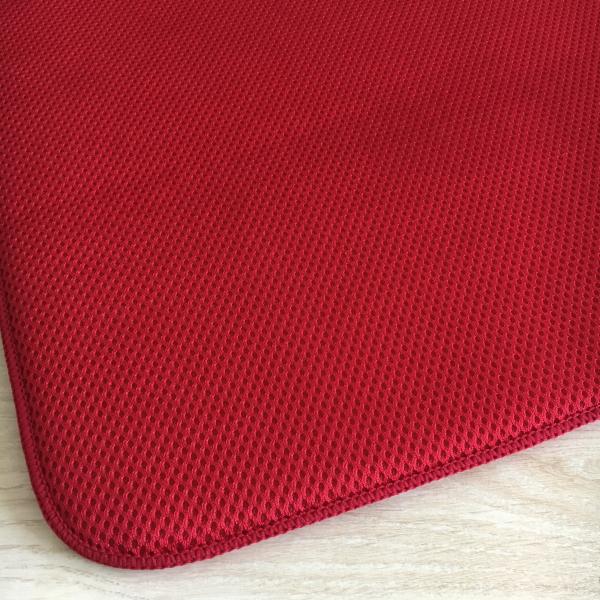 Sinlge packed 1pc Microfiber  printeted water absorb dish mat kitchen water pad with grid patten